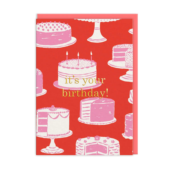 Cake Stands Happy Birthday Greeting Card