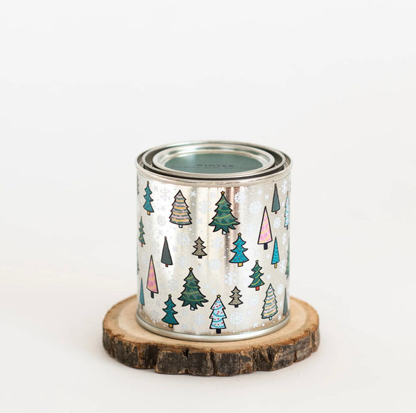Winter Candle Paint Tin