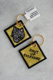 Shut Up Everyone (Cat) Embroidered Keychain