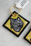 Shut Up Everyone (Cat) Embroidered Keychain