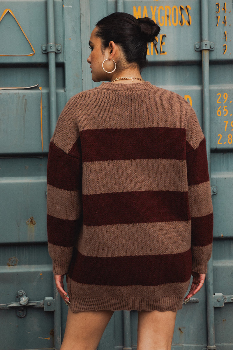 Daisy Street X Paul Frank Intarsia Knitted Jumper Dress – Purr