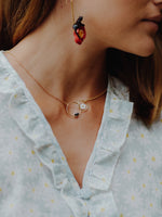 Bee & Flower Rings Necklace