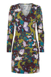 Kate Print Dress - Green Moss Multi