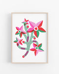 Paperclip Flowers Risograph Print