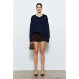 Spencer V-Neck Sweater - Navy