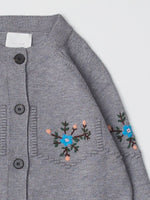 The Dahlia Cardigan - Heather Grey