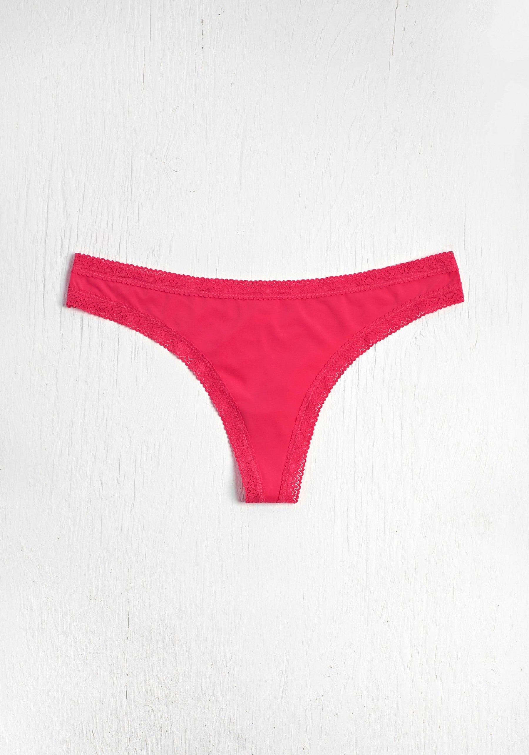 The Micro Lace Trim Thong