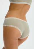The Micro Lace Trim Hipster - Verde Dot
