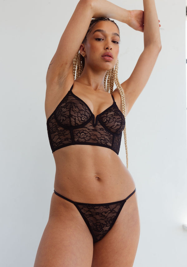 Muse High Leg Bikini - Black