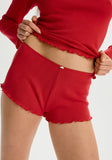 Dream Cotton Pointelle Short - Red