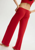 Dream Cotton Pointelle Pant - Red