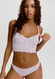 Dream Cotton Pointelle Crop Cami - Sugarplum