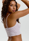 Dream Cotton Pointelle Crop Cami - Sugarplum