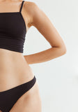The Cotton Low Rise Bikini - Black