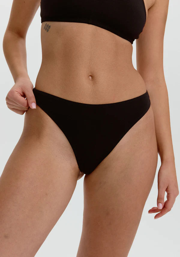 The Cotton High Leg Thong