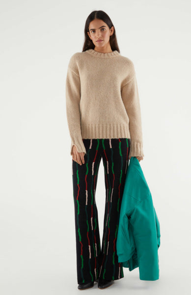 Wavy Stripe Knit Pant