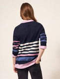 Urban Casual Jumper -Navy Multi