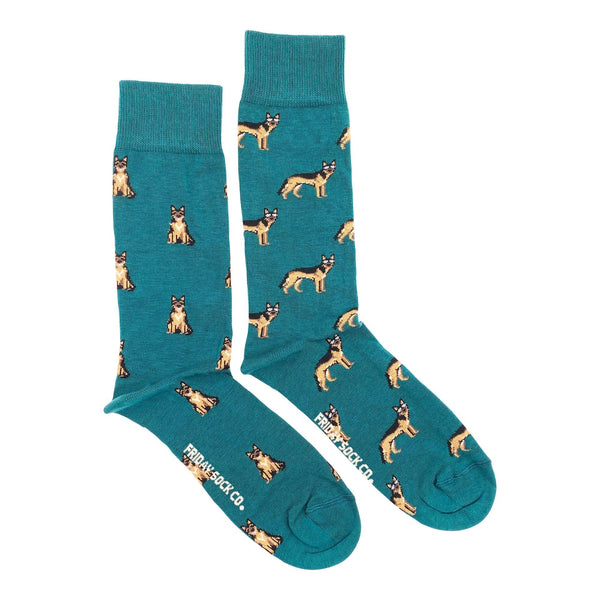 German Shepherd Mismatched Socks M