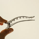Long Metal Hair Claw Clip - Silver