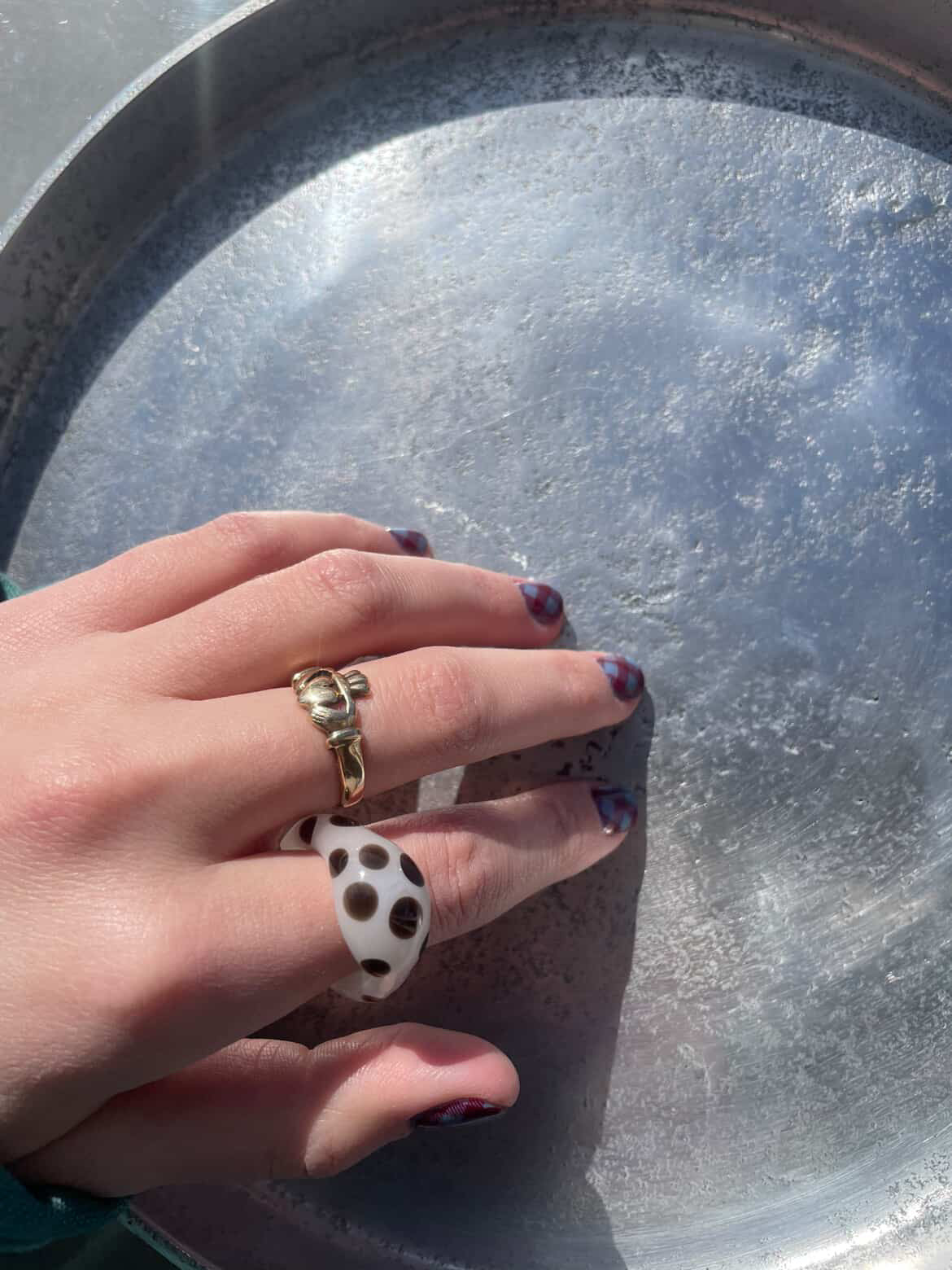 Polka Dot Glass Ring