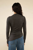 Amara Long Sleeve Top  - Washed Black