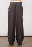 Jordyn Satin Waistband Trousers - Charcoal