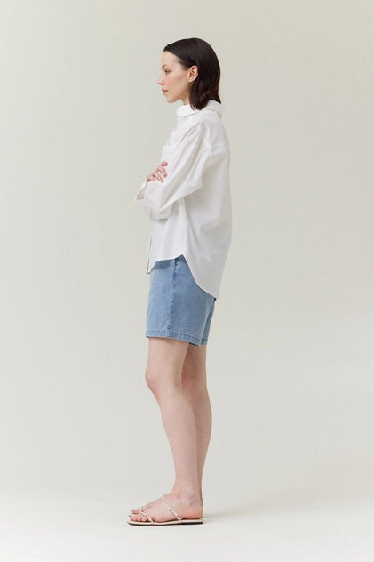 Long Sleeve Cotton Shirt - Off White