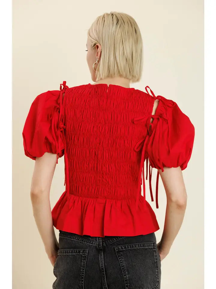 Detachable Sleeveless Peplum Top