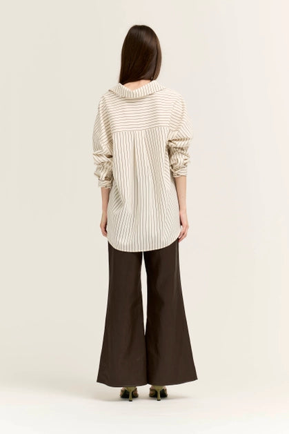 Stripe Loose Fit Shirt - Cream