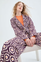 Retro Geometric Pattern Blazer