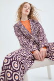 Retro Geometric Pattern Blazer