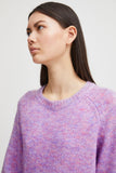 Daisie Short Sleeve Sweater- Lavender Melange