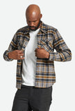 Bowery Long Sleeve Flannel - Black/Desert Palm/Beige