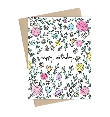 Summer Flower Birthday Card