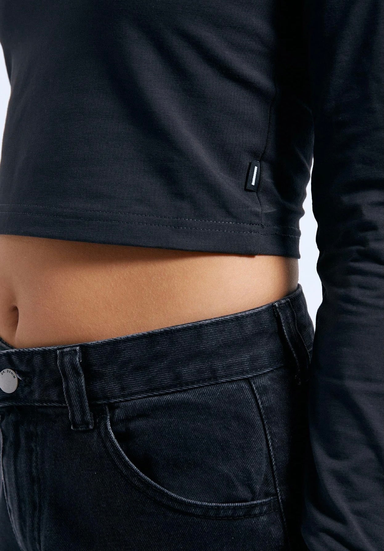 Jane Cropped Top - Off Black