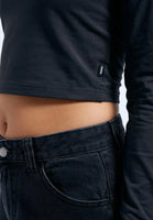 Jane Cropped Top - Off Black