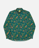 Crane Print Long Sleeve Shirt