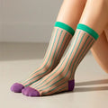Happy Pin Sheer Socks