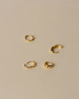 Rory Twist and Thick Hoop Earrings - Set of Two Hoops