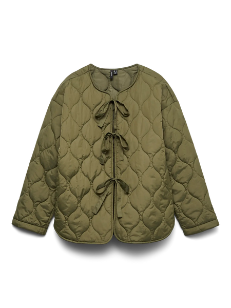 Sabine Quilted Tie Jacket - Rifle Green