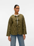 Sabine Quilted Tie Jacket - Rifle Green