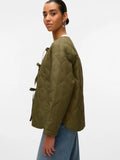 Sabine Quilted Tie Jacket - Rifle Green