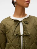 Sabine Quilted Tie Jacket - Rifle Green