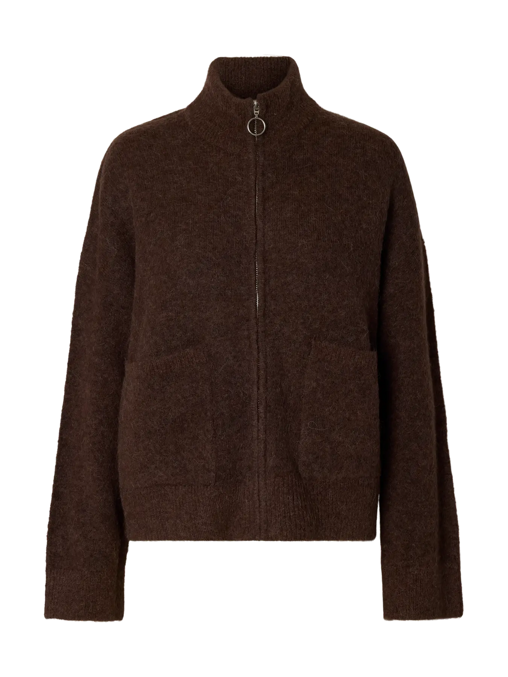 Sia Knit Zip Cardigan - Delicioso Melange