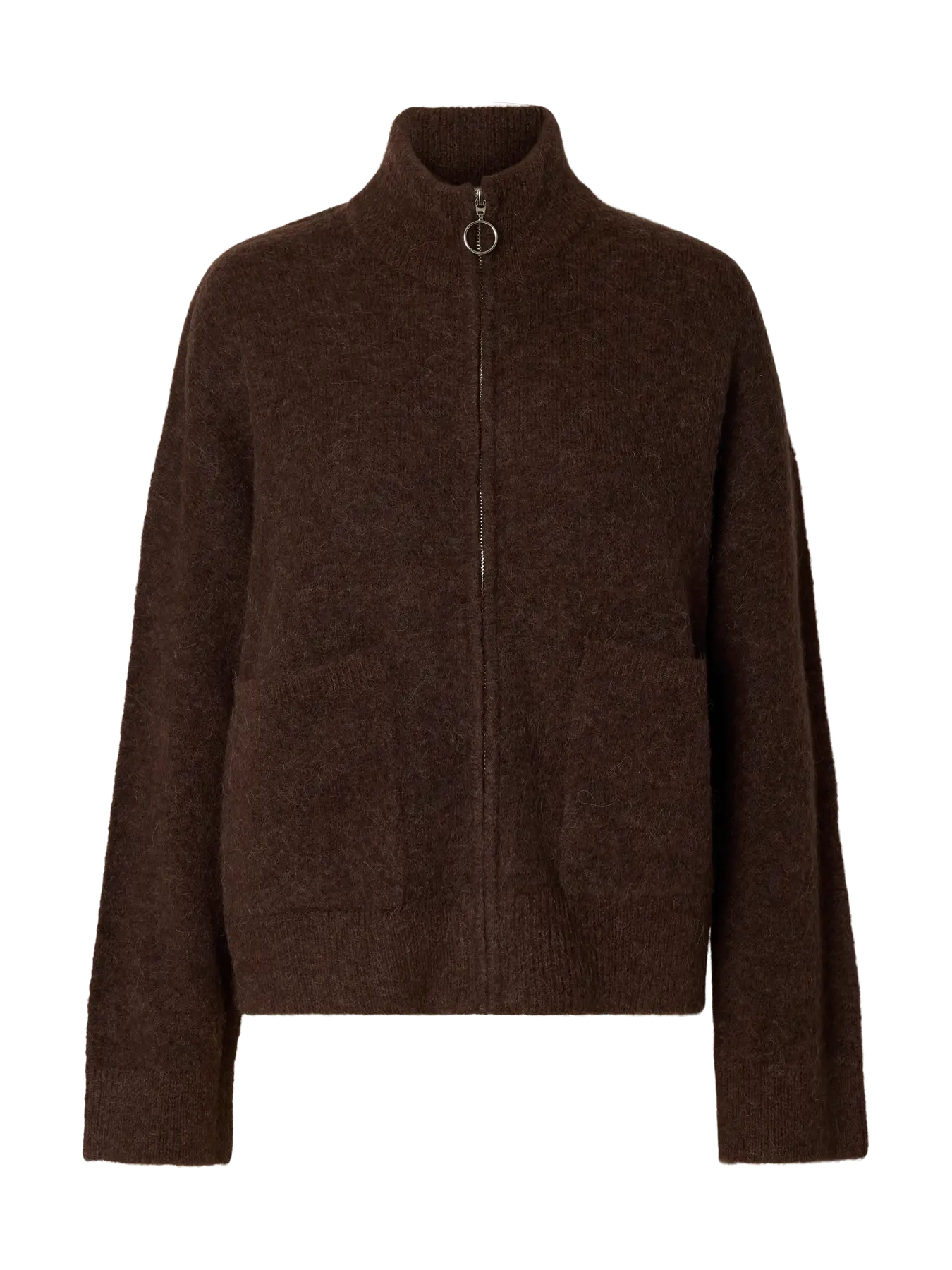Sia Knit Zip Cardigan - Delicioso Melange