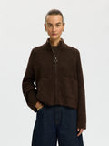 Sia Knit Zip Cardigan - Delicioso Melange