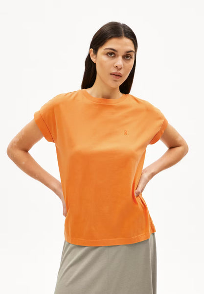 Idaara Organic Cotton T Shirt - Light Tangerine