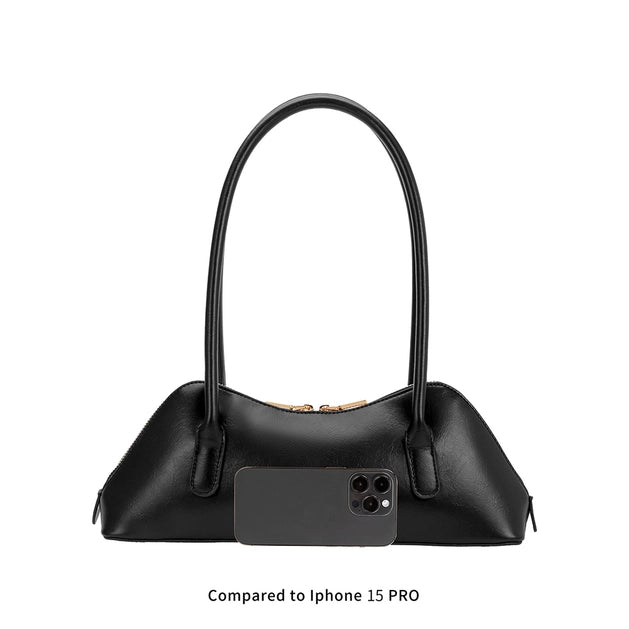 Dakota Recycled Vegan Leather Shoulder Bag - Burgundy