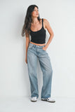 Low Rise Baggy Slouch Jeans - Vintage Light