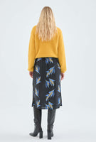 Corn Print Midi Skirt